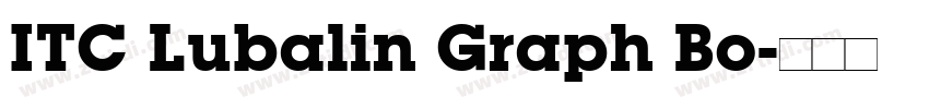 ITC Lubalin Graph Bo字体转换